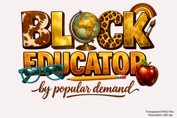 Elevate Designs with Black Educator PNG