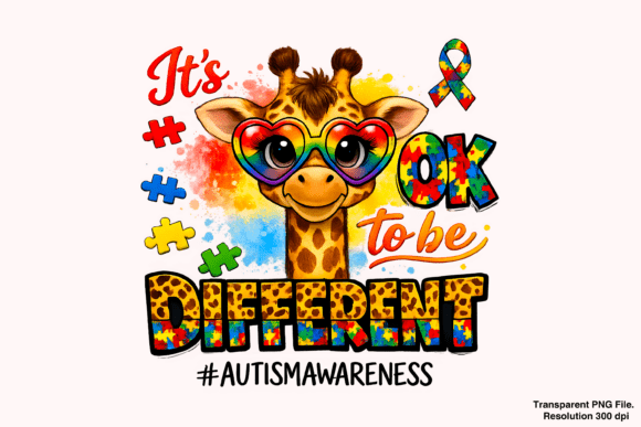 Empowering Creativity: The Versatility of the Autism Awareness Giraffe PNG in Modern Design